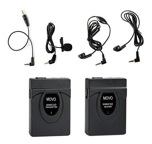 Movo 2.4ghz Wireless Lavalier Microphone System Para Canon