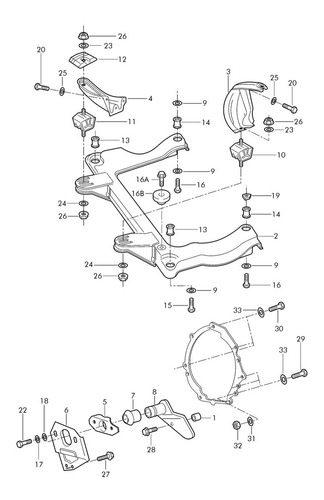 Soporte Motor Frontal Vw Gol G3 G4 Power Motor Audi Original