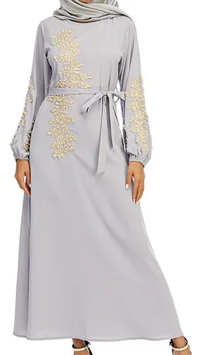 Musulmanes Moda Maxi Islam Ropa Bordado Vestido