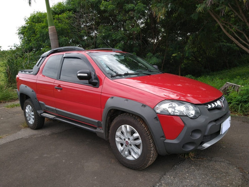 Fiat Strada Adventure 1.8 Locker 2014 Vermelha Novíssima!!!