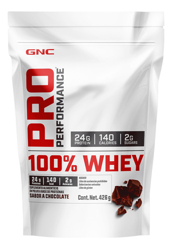 100% Whey Proteína De Suero De Leche Pro Performance 426 G Sabor Chocolate