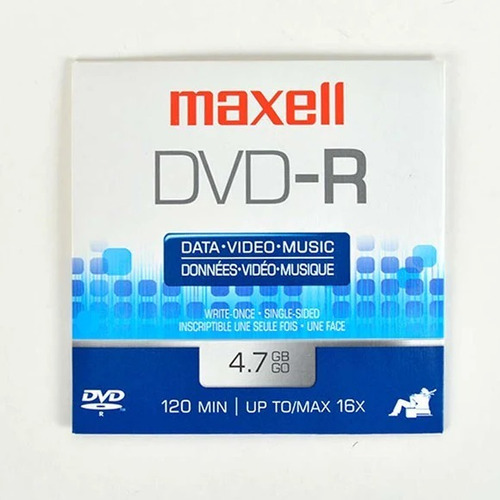 Dvd-r Maxell 4.7gb 16x 120 Minutos Sobre Paquete  3 Unidades