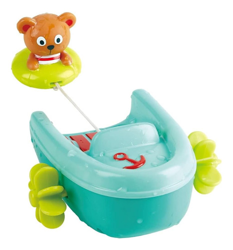 Hape Tubing Pull-back Boat Bath Toy| Teddy Bear Floating Pad