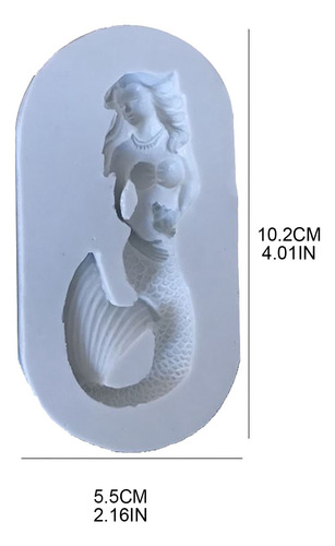 (c)for Creative Mermaid Shape Fondant Cake Silicone Mold Pas