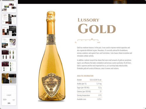Cava Lussory Gold 24k Sin Alcohol Español -sparkling Premium