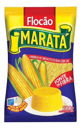 Imagem 1 de 4 de Farinha De Milho Flocada Flocão Cuscuz Maratá Sem Sal 500g