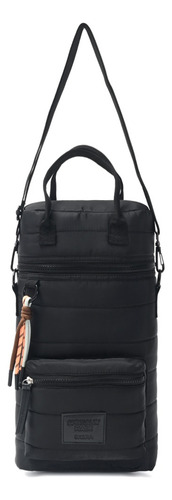 Bolso Grace Matero Térmico Skora Con Llavero Matelasse Color Negro