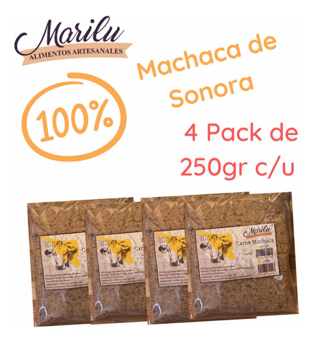 Carne Machaca De Sonora 1 Kg( 4 Paq. De 250gr)