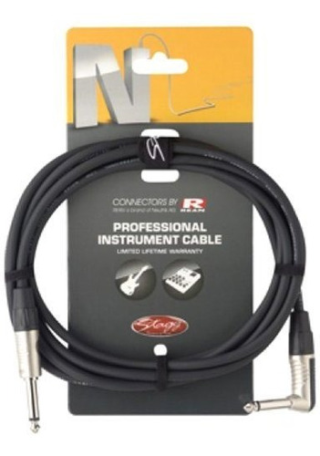 Cable Para Instrumentos: Stagg De 10 Pies. Serie N, Enchufe 