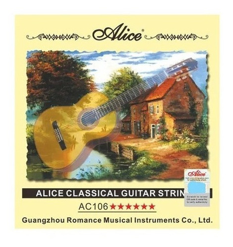 Encordado Para Guitarra Clasica/criolla Alice A106n Cuota