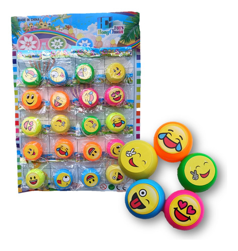 60 Mini Yoyo Emoji Niño Fiesta Piñata Bolo Economico 