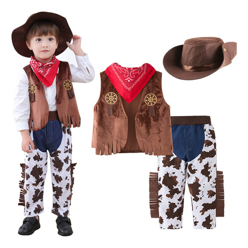 Kit De Disfraz De Vaquero Para Niños Y Niñas Para Fiestas Y