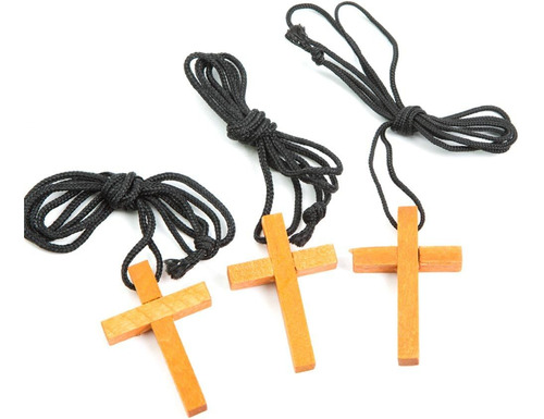 Collares Cruz De Madera Fun Express (paquete De 12)