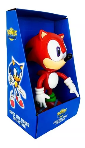 Kit 2 Bonecos Grandes 25cm Sonic vermelho E Crash Collection em