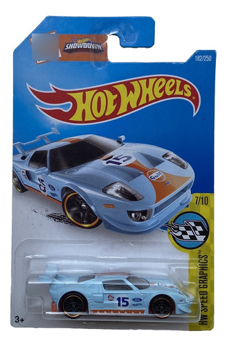 Hot Wheels Hw Speed Graphics 182/250 Ford Gt Color Azul Claro