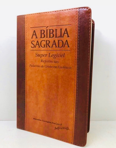 Bíblia Acf Letra Super Legível Chocolate Havana Com Índice