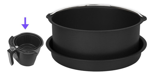 Ee 2 Uds Sartenes Para Hornear Freidora Aire 6 Pulgadas