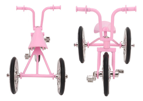 Adornos De Modelo De Triciclo Con Aspecto Rosa, Diseño Simul