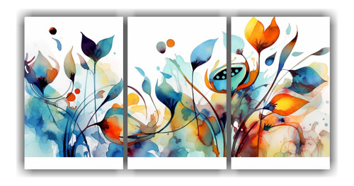 Tres Lienzos De Tela Fan Arts Girasoles Reflejo 40x60cm