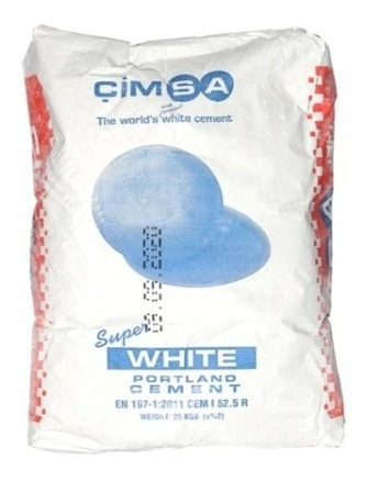 Saco De Cemento Blanco  Importado  Saco 25 Kg Cimsa