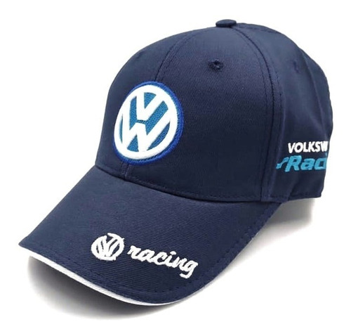  Volkswagen Hombre Mujer Azul - Bordado Azul Logo