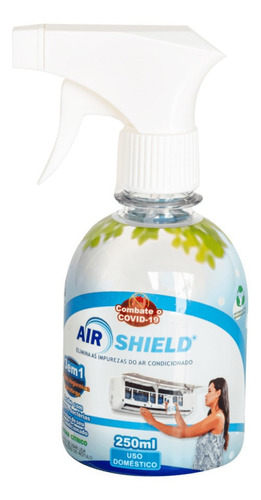 Air Shield 250ml Bactericida Higienização Limpeza Ar Cond