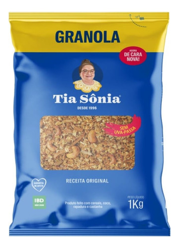 Granola Tia Sonia Original 1kg Sem Passas - Fonte De Fibras