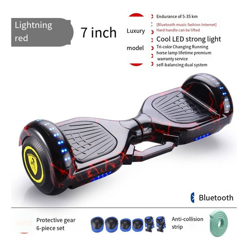 Patineta Electrica Hoverboard Led Y Bluetooth