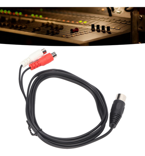 Nuevo Cable Adaptador De 8 Pines Din Machos A 2 Rca Hembra