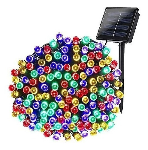 Luces Solares Navidad Guirnalda 10 Metros 100 Led 4 Colores