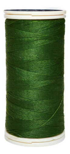 Caja 12 Pzas Hilo Coats Poliéster Liso 3 Cabos Fibra Corta Color T6980-0842 Verde Espinaca