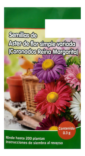 Semillas De Aster De Flor Simple Coronados Reina Margarita