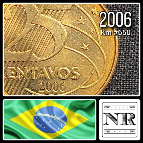 Brasil - 25 Centavos - Año 2006 - Km #650 - Tiradentes