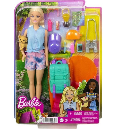 Barbie Muñeca Malibu-día De Campamento