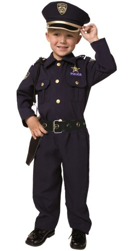 Disfraz De Lujo Para Niño Oficial De Policía Talla 3-4t