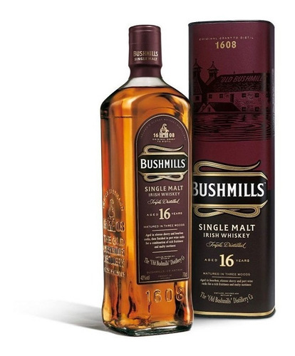 Imagen 1 de 10 de Whisky Bushmills 16 Años Single Malt 700ml En Estuche