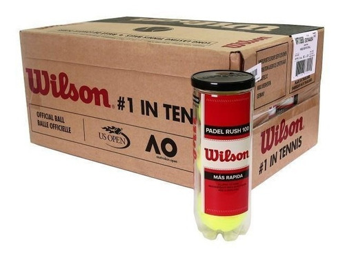 Caja De Pelotas Wilson Padel Rush 24 Tubos X3