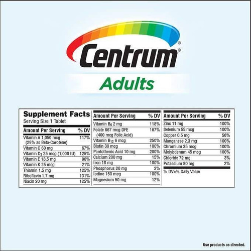 Centrum Adulto Multivitaminico Importado 425 Caps Imperdível