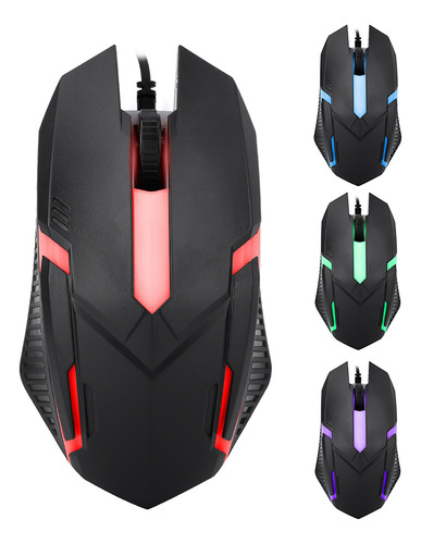 Mouse Para Notebook Ms11 1600dpi Com Luz De Fundo Com Fio Us