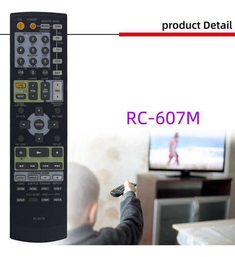 - Reemplazo De Control Remoto Rc-607m Para Receptor Tx-nr708