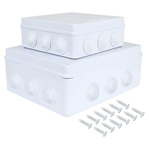 2 Pack Junction Box Abs Plastic Ip65 Waterproof Junctio...