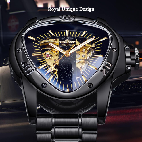 Winner Reloj De Pulsera Mecánico De Moda Con Esfera De Al De
