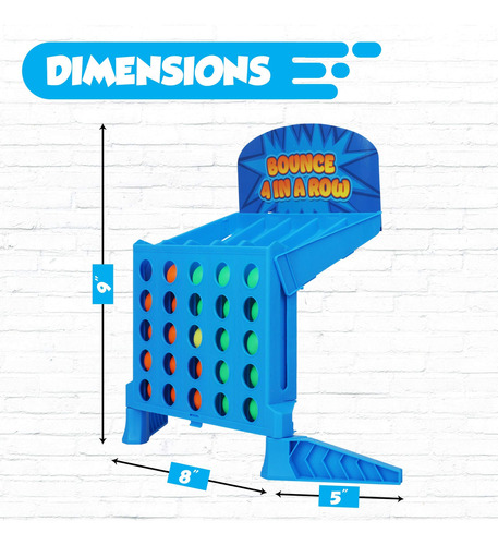 Juego De Mesa Point Games Bounce 4 En Una Fila Con Funda De