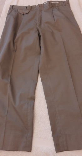 Pantalón Elegante Sport Hombre Con Bolsillo Delante Oliva