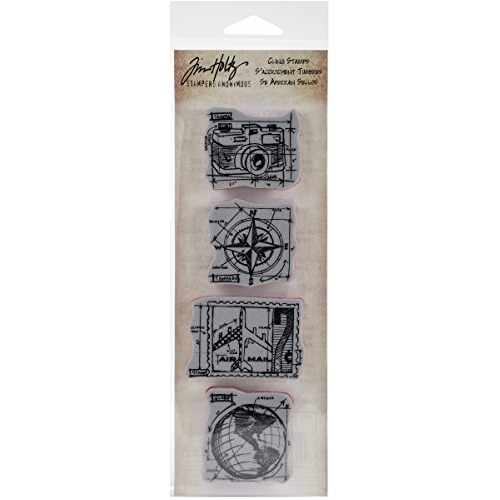 Sellos De Goma Tim Holtz Mini Blueprints Strip, 3  X 10...