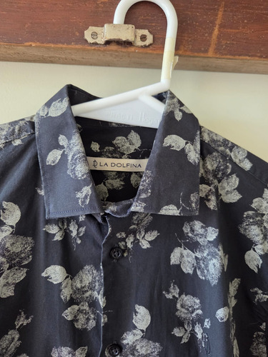 Camisa La Dolfina Talle Small Negra Slim Fit Manga Larga (Usado)