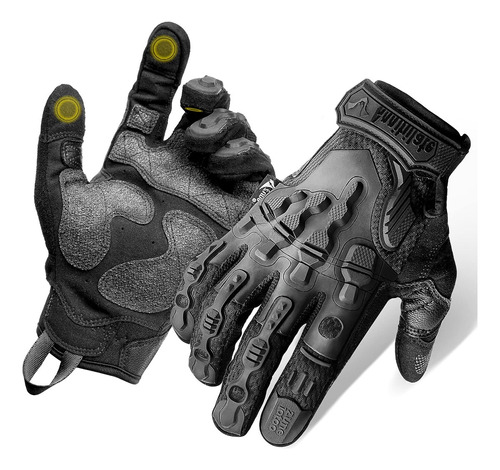 Touchscreen Tactical Gloves Full Finger Black & Red, Safe