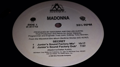 Madonna Secret Vinilo Maxi Usa Impecable 5 Mixes 1994