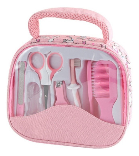 Set De Cuidados Para Bebe Manicure 7 Pcs Con Bolso De Viaje