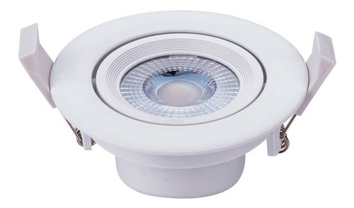 Imagen 9 de 9 de Pack X10 Panel Plafon Led Redondo Spot Techo 7w Frio 6500k